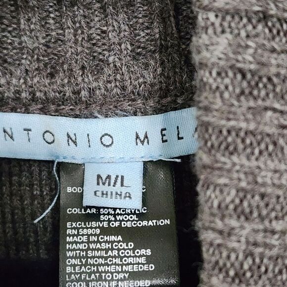 Antonio Melani Top M/L wool blend poncho Country Western Cowgirl - Picture 4 of 4